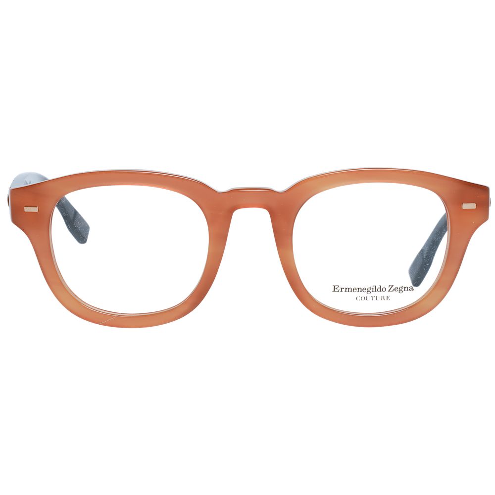 Ermenegildo Zegna Brown Plastic Glasses (Frames) - Luxe Nova