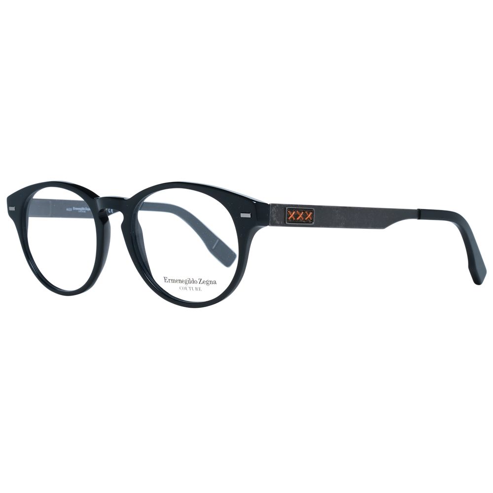 Ermenegildo Zegna Black Plastic Glasses (Frames) - Luxe Nova