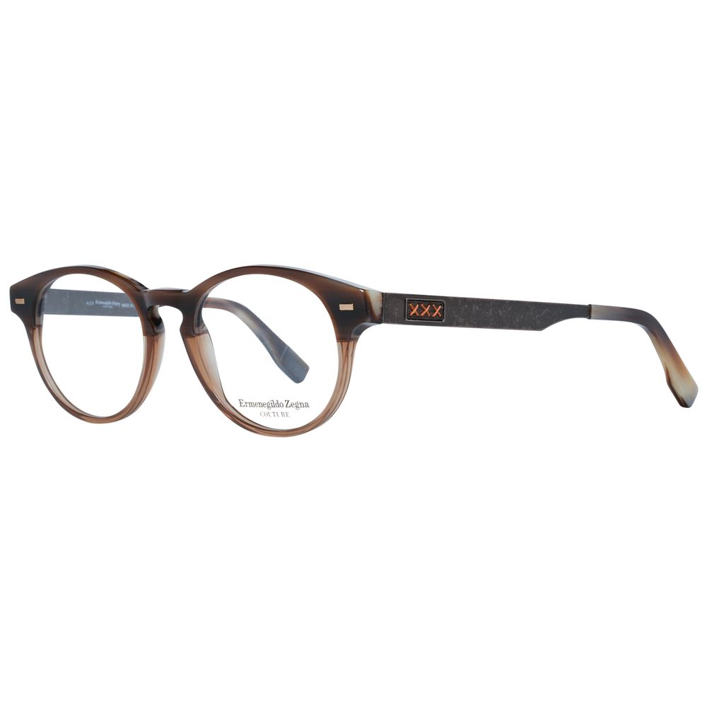 Ermenegildo Zegna Brown Plastic Glasses (Frames) - Luxe Nova