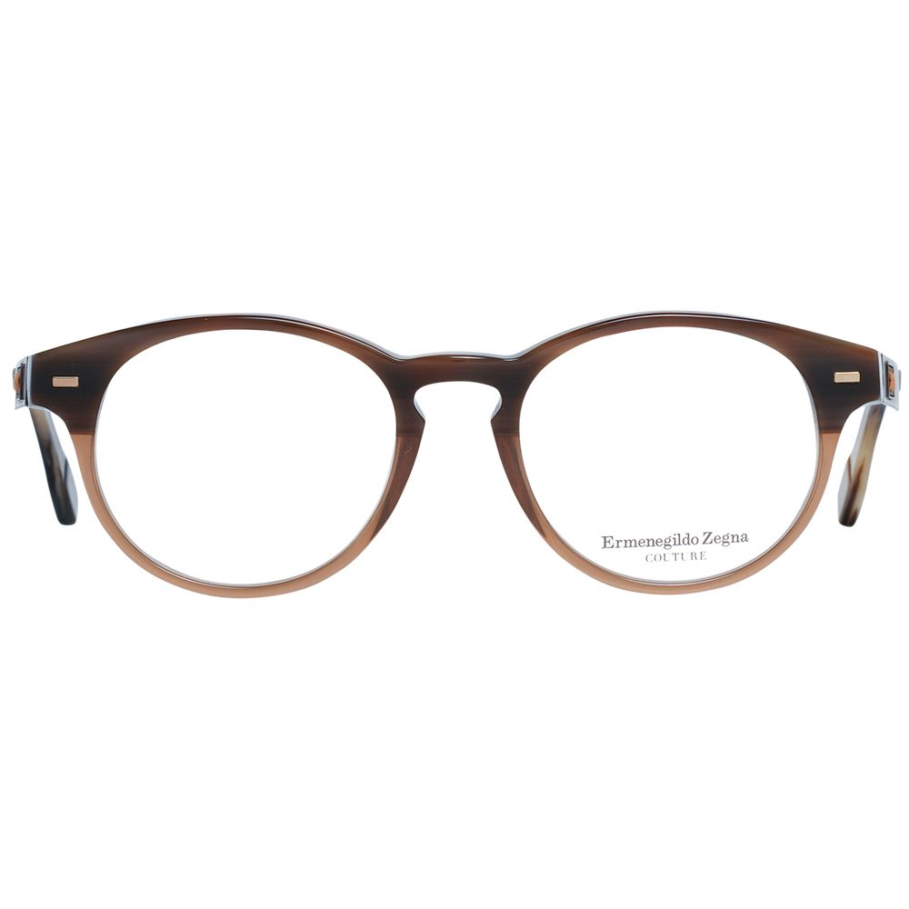 Ermenegildo Zegna Brown Plastic Glasses (Frames) - Luxe Nova