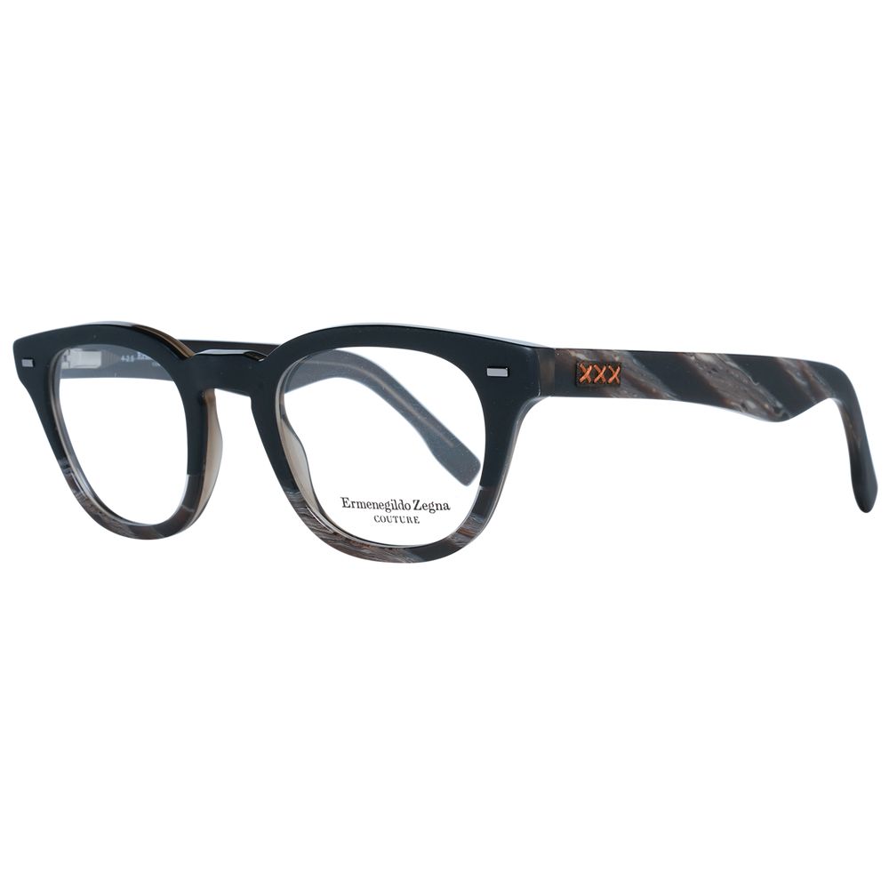 Ermenegildo Zegna Black Plastic Glasses (Frames) - Luxe Nova