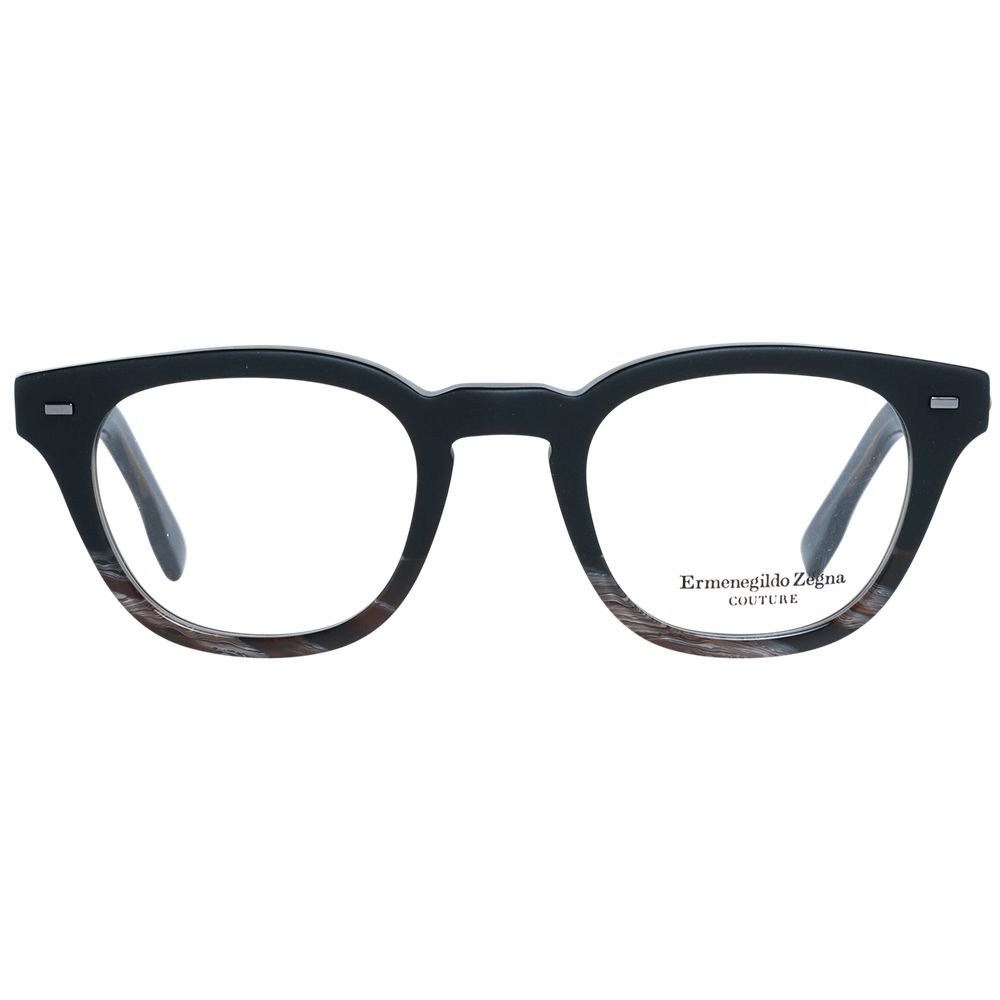 Ermenegildo Zegna Black Plastic Glasses (Frames) - Luxe Nova