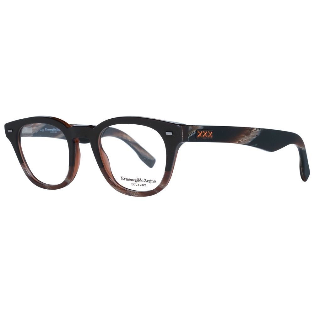 Ermenegildo Zegna Brown Plastic Glasses (Frames) - Luxe Nova