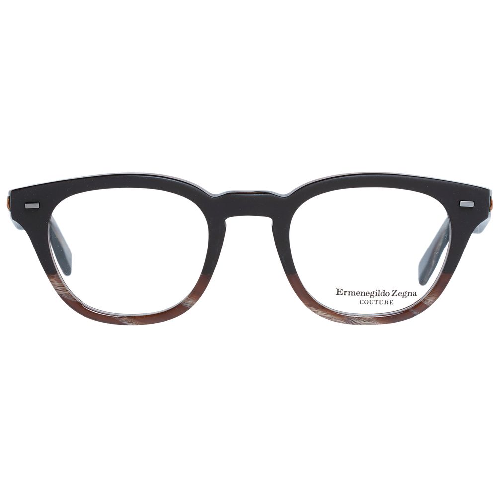 Ermenegildo Zegna Brown Plastic Glasses (Frames) - Luxe Nova