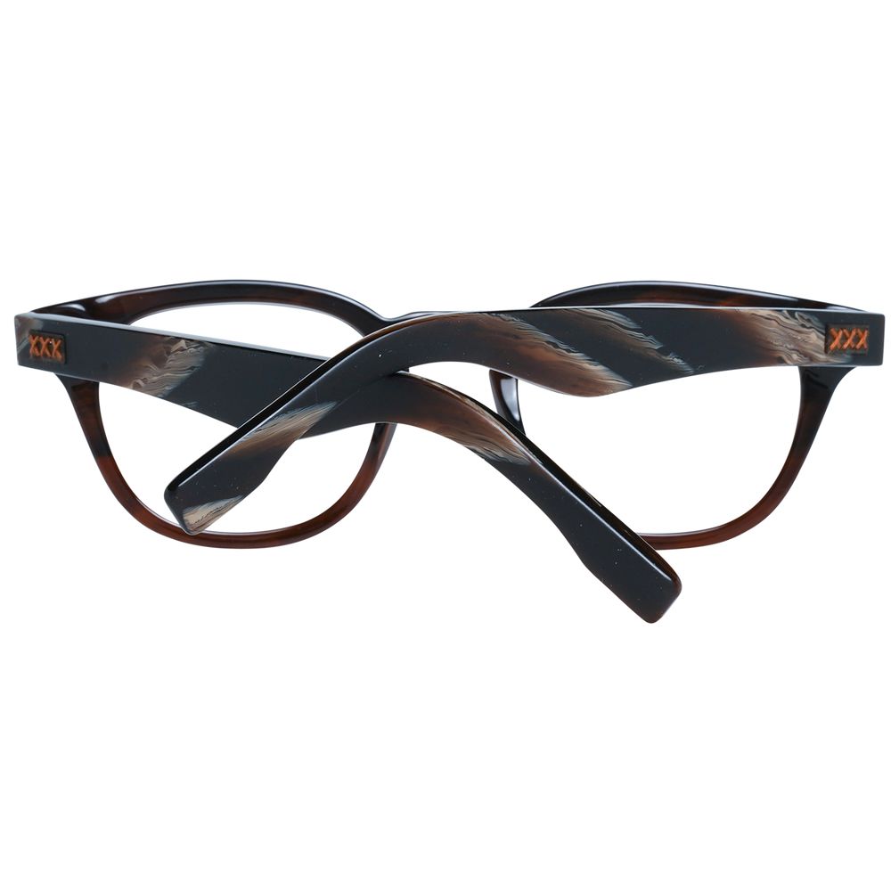 Ermenegildo Zegna Brown Plastic Glasses (Frames) - Luxe Nova