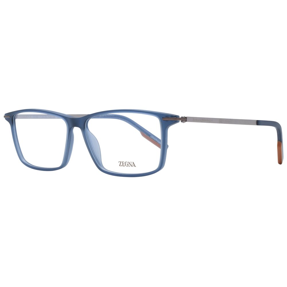 Ermenegildo Zegna Blue Plastic Glasses (Frames) - Luxe Nova