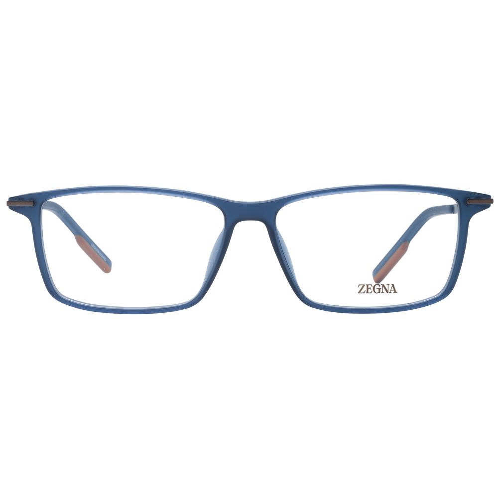 Ermenegildo Zegna Blue Plastic Glasses (Frames) - Luxe Nova