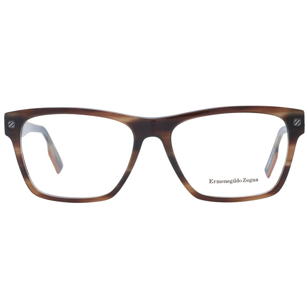 Ermenegildo Zegna Brown Plastic Glasses (Frames) - Luxe Nova
