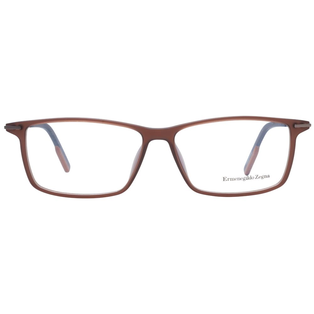 Ermenegildo Zegna Brown Plastic Glasses (Frames) - Luxe Nova