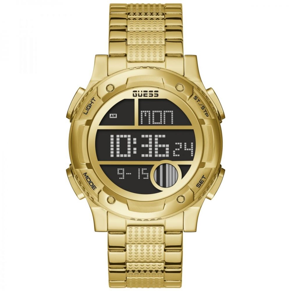 Guess Gold Stainless Steel Digital Watch - Luxe Nova