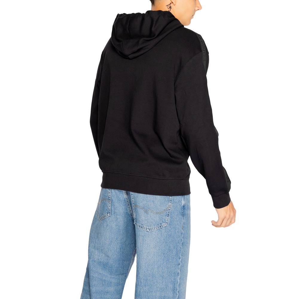 Armani Exchange Black Cotton Hoodie - Luxe Nova