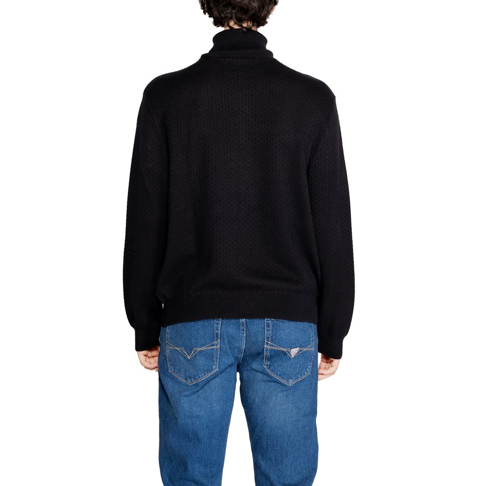 Armani Exchange Black Cotton Turtleneck - Luxe Nova