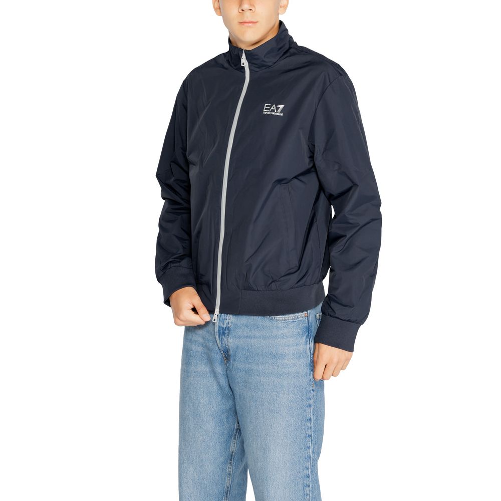 EA7 Emporio Armani Blue Polyamide Jackets And Coat - Luxe Nova