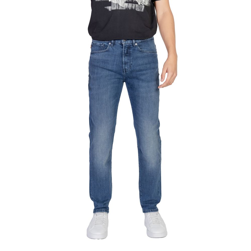 Hugo Boss Blue Cotton Relaxed Fit Jeans - Luxe Nova