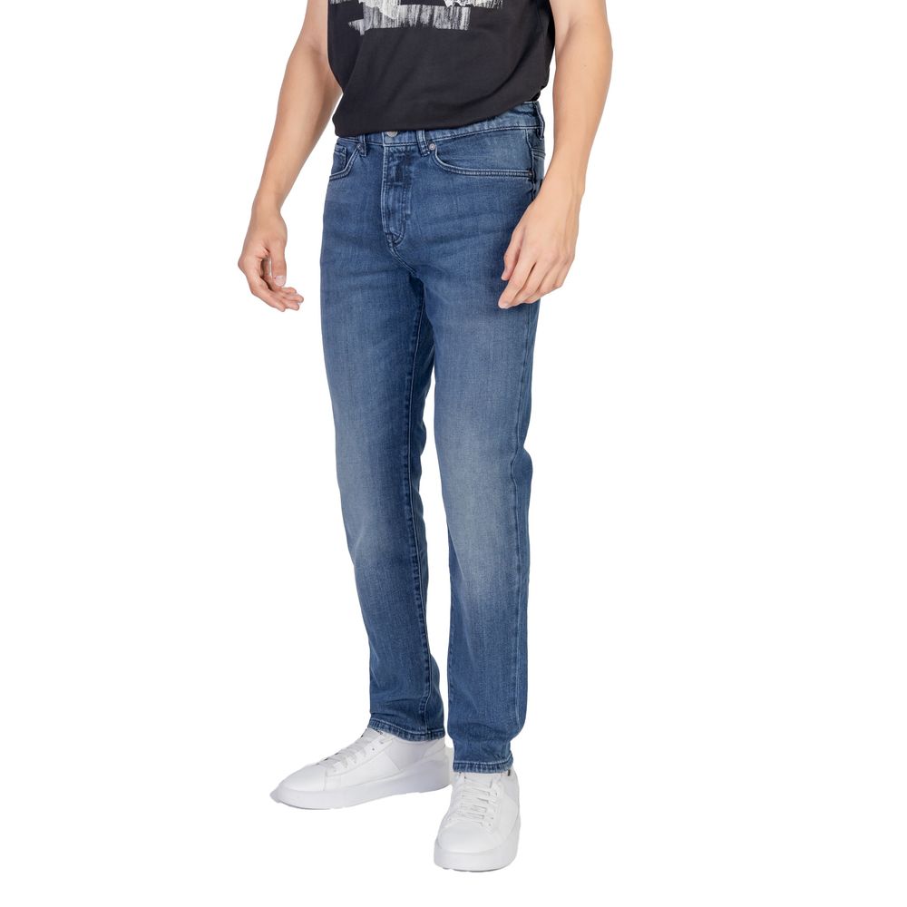 Hugo Boss Blue Cotton Relaxed Fit Jeans - Luxe Nova