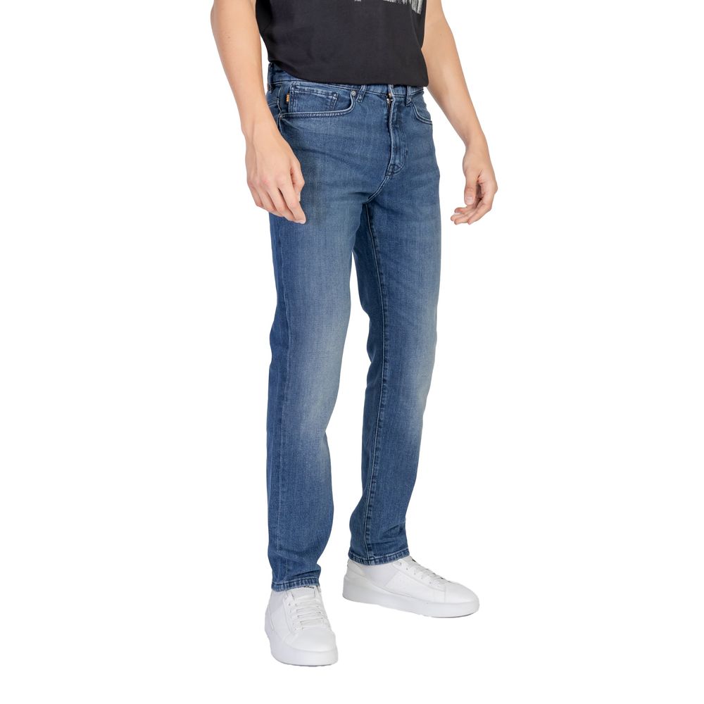 Hugo Boss Blue Cotton Relaxed Fit Jeans - Luxe Nova