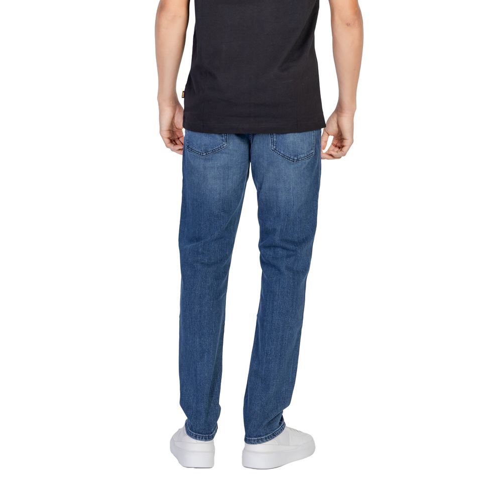 Hugo Boss Blue Cotton Relaxed Fit Jeans - Luxe Nova