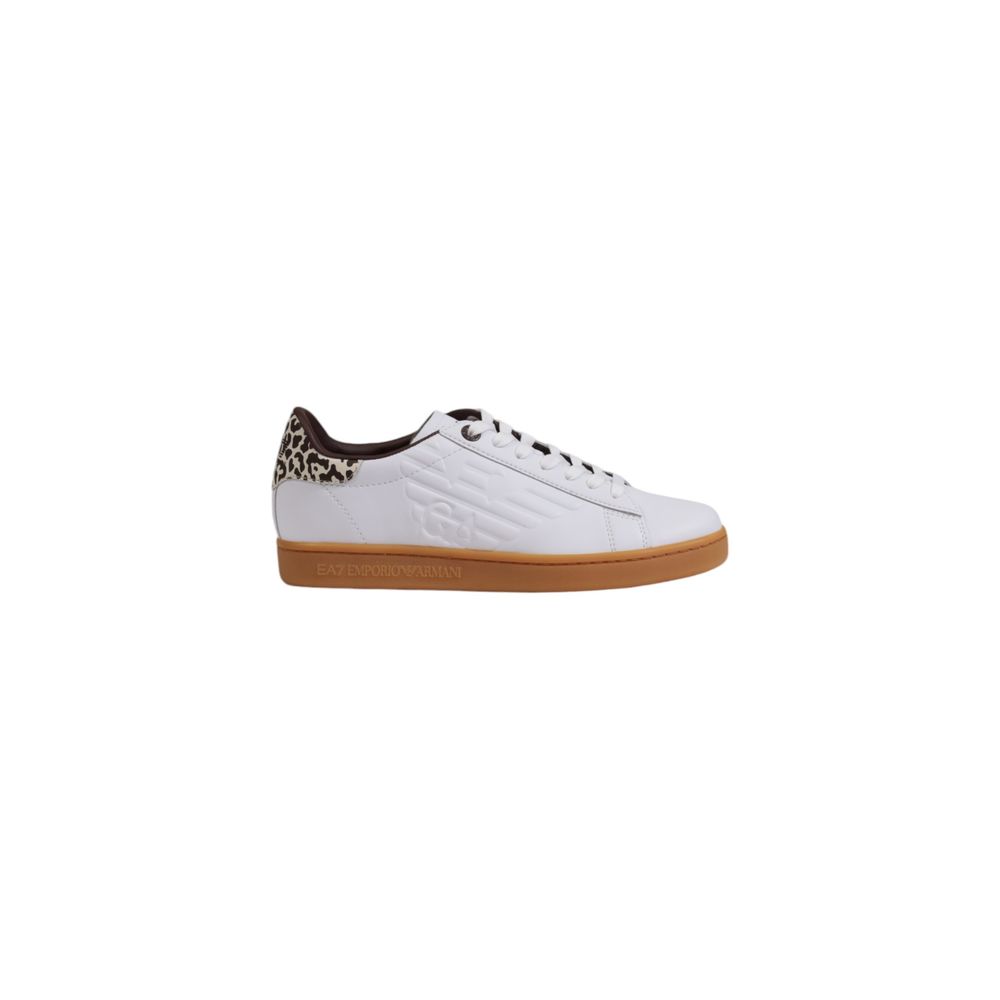 EA7 Emporio Armani Beige Leather Low Top Sneakers - Luxe Nova