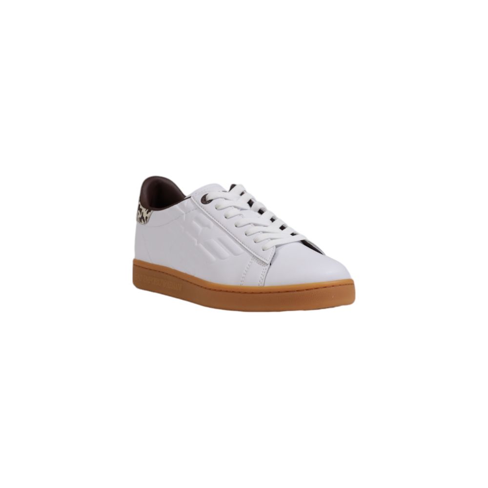 EA7 Emporio Armani Beige Leather Low Top Sneakers - Luxe Nova