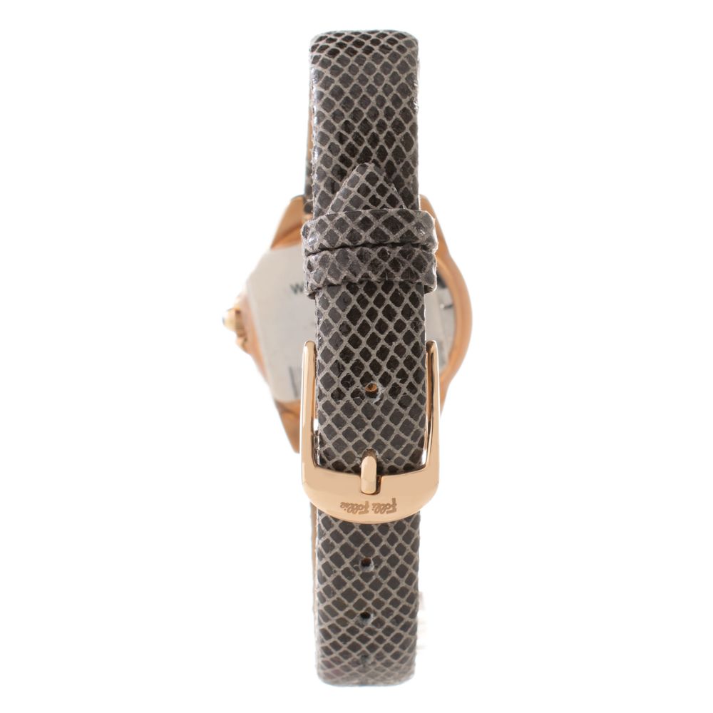 Folli Follie Gray Leather Dress Watch - Luxe Nova