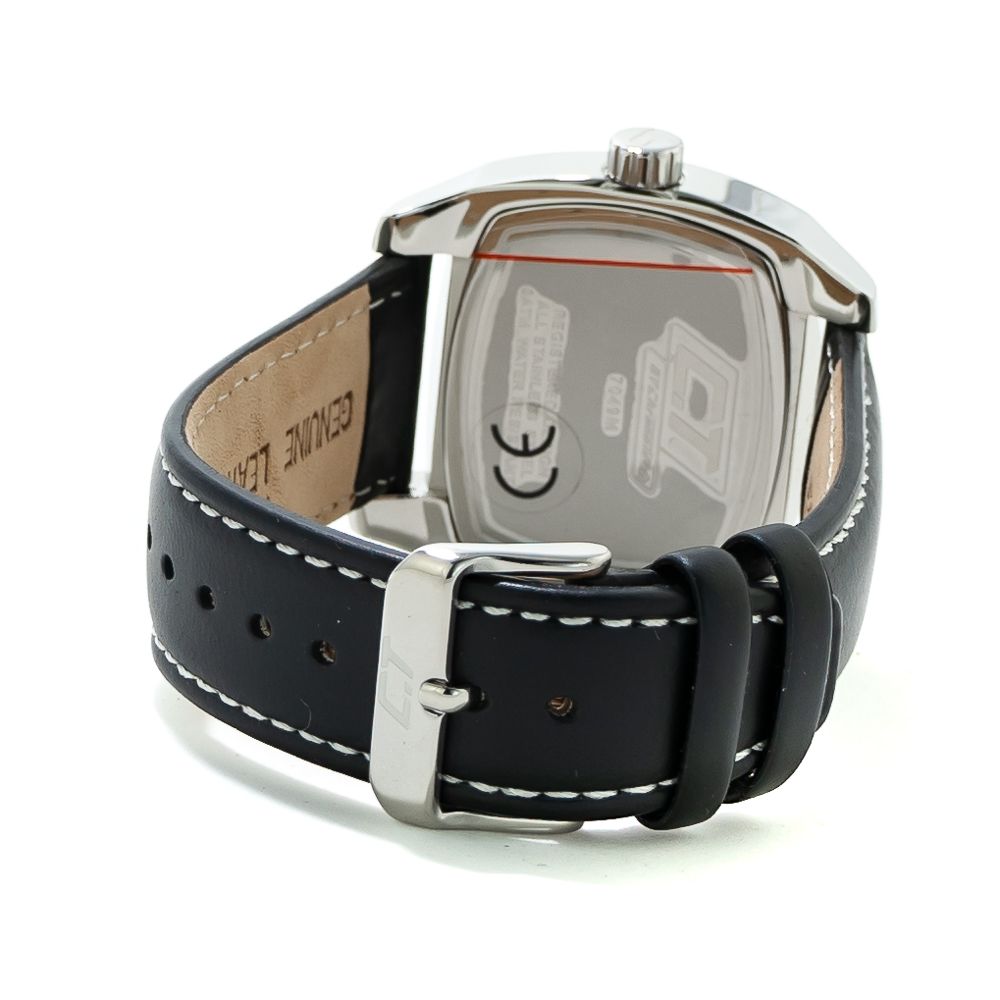 Chronotech Black Leather Dress Watch - Luxe Nova