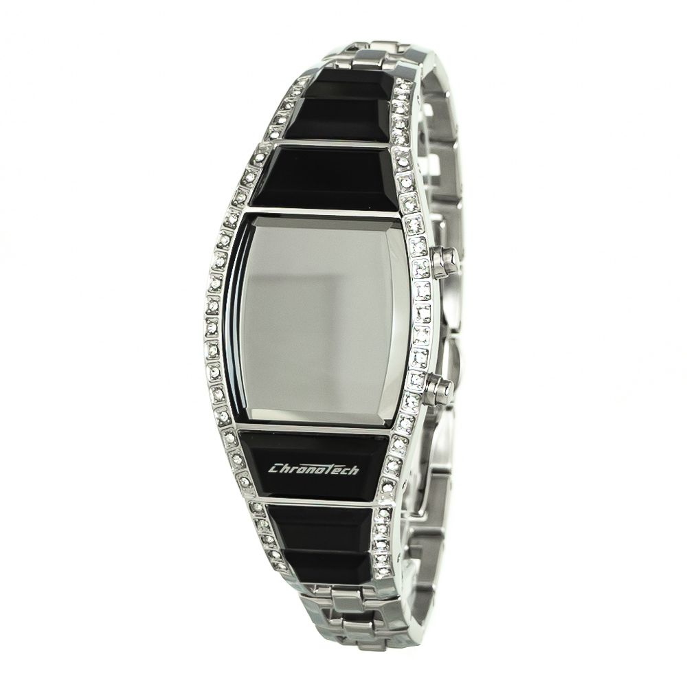 Chronotech Silver Stainless Steel Digital Watch