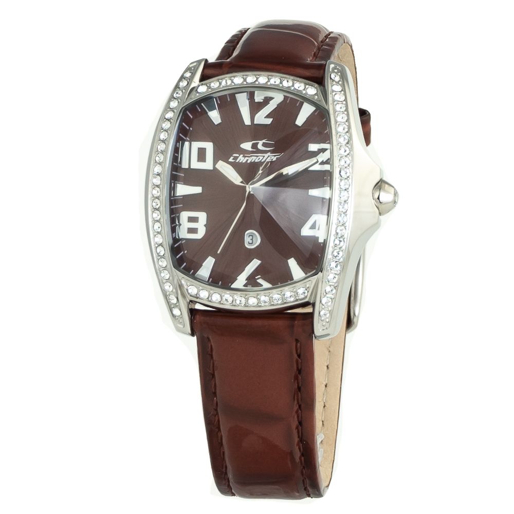 Chronotech Brown Leather Dress Watch - Luxe Nova