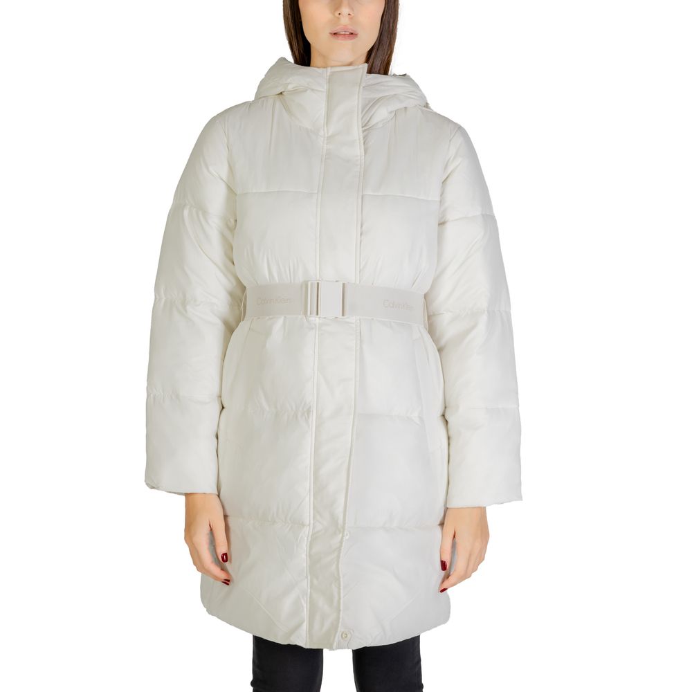 Calvin Klein Jeans Cream Nylon Coat - Luxe Nova
