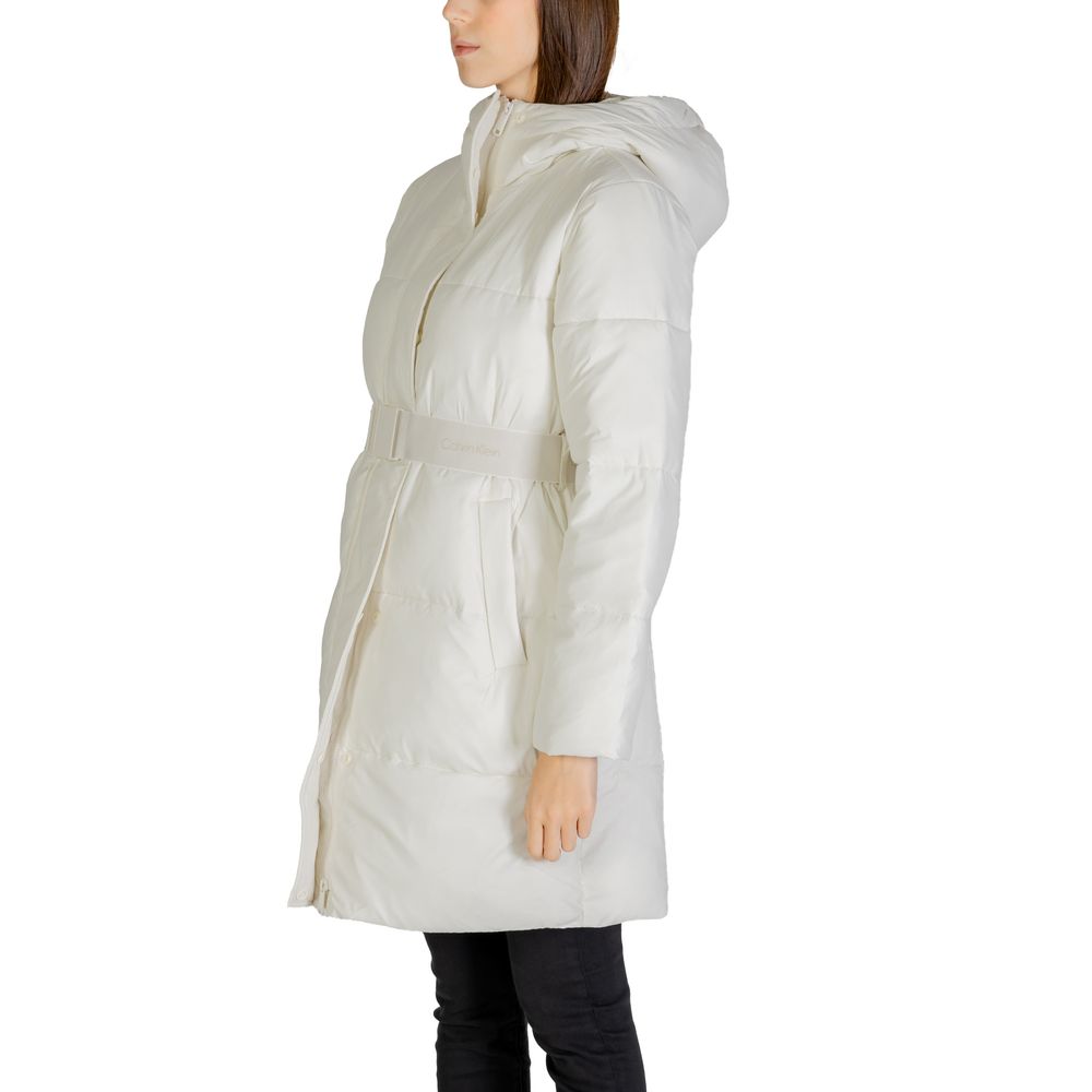 Calvin Klein Jeans Cream Nylon Coat - Luxe Nova
