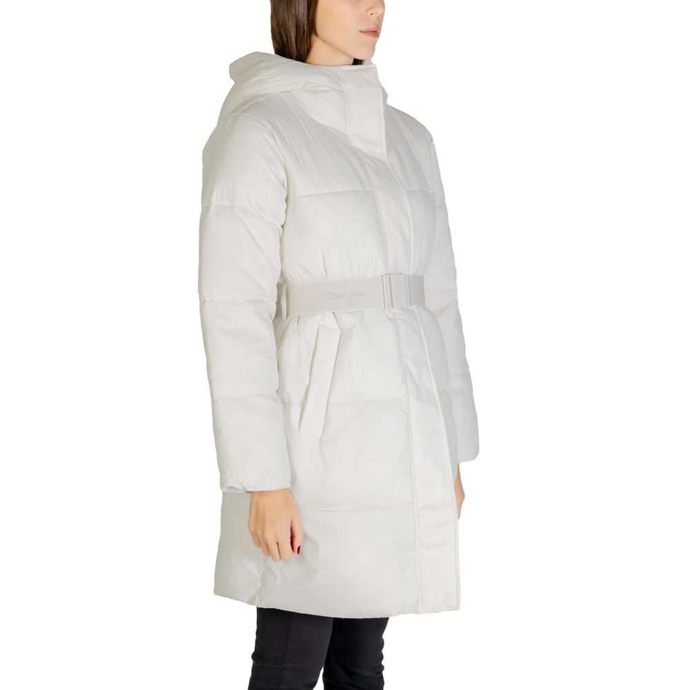 Calvin Klein Jeans Cream Nylon Coat - Luxe Nova