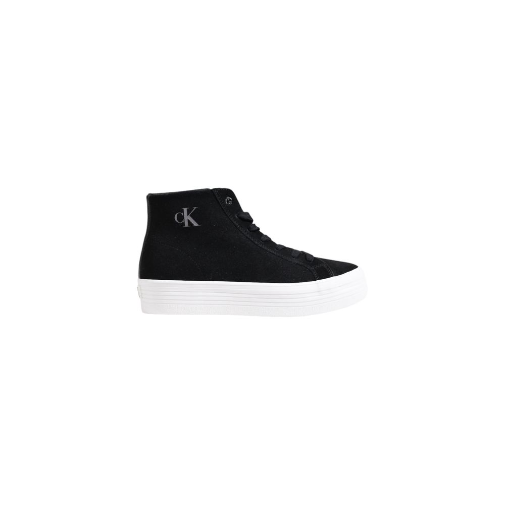 Calvin Klein Jeans Black Suede Leather Platform Sneakers - Luxe Nova