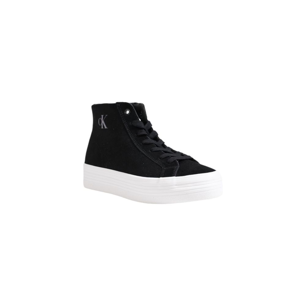 Calvin Klein Jeans Black Suede Leather Platform Sneakers - Luxe Nova