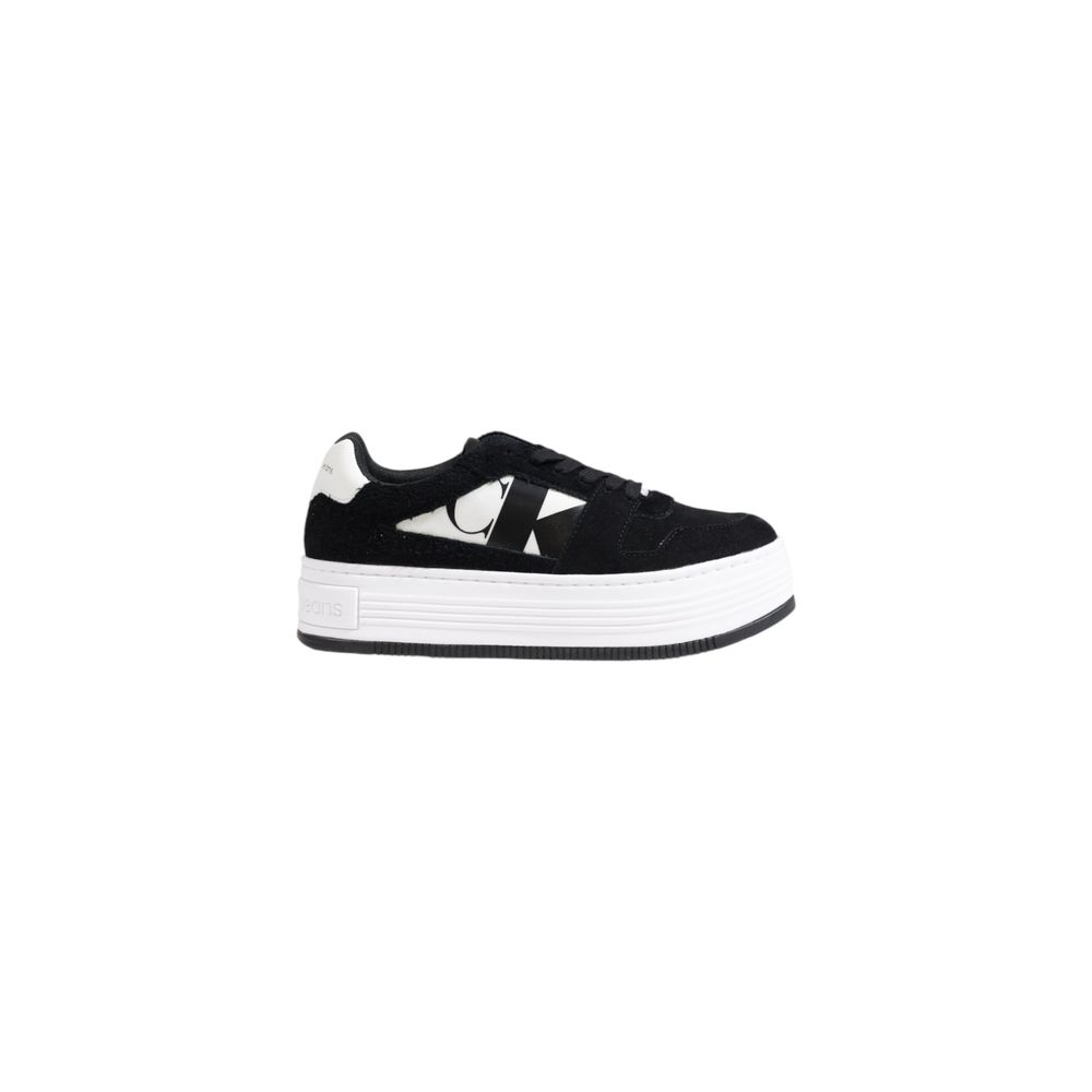 Calvin Klein Jeans Black Leather Platform Sneakers - Luxe Nova
