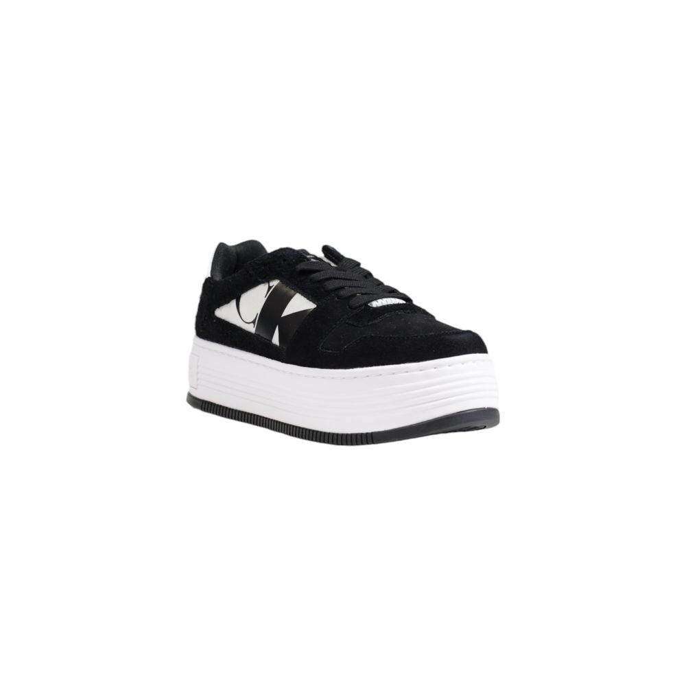 Calvin Klein Jeans Black Leather Platform Sneakers - Luxe Nova