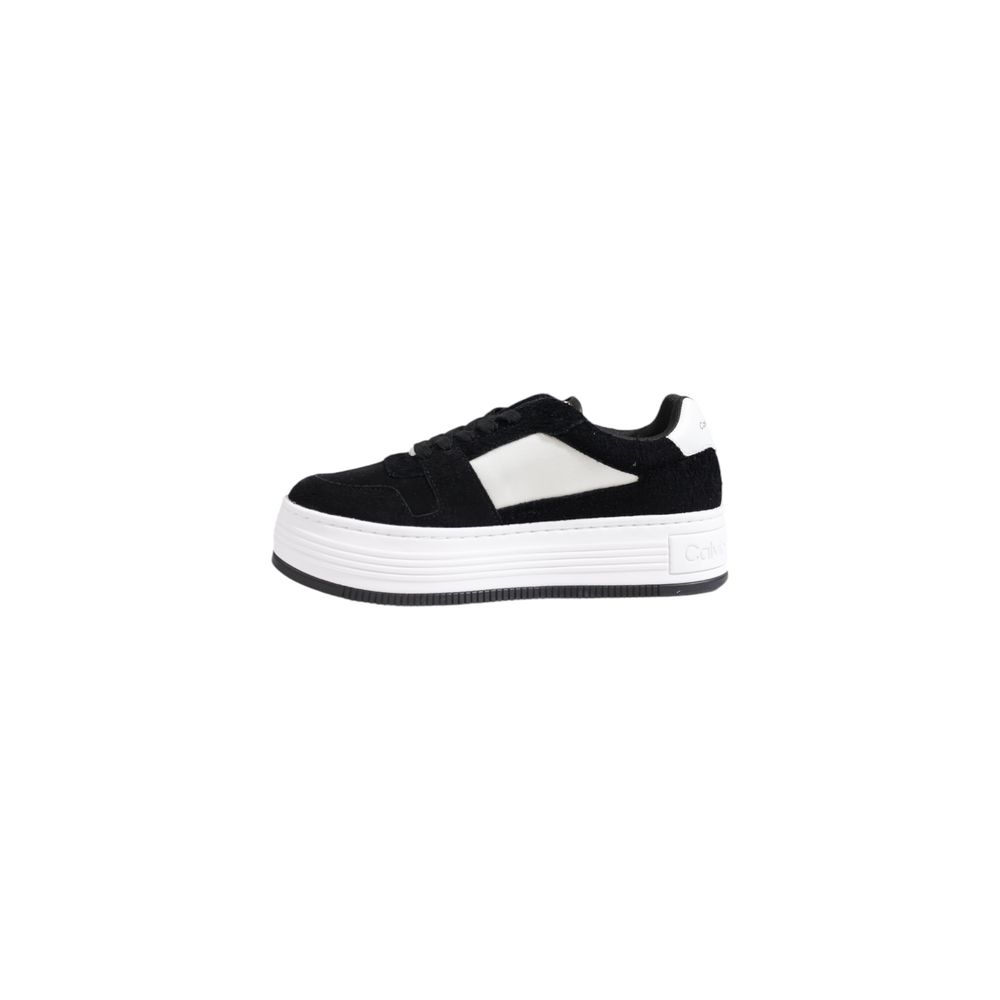 Calvin Klein Jeans Black Leather Platform Sneakers - Luxe Nova