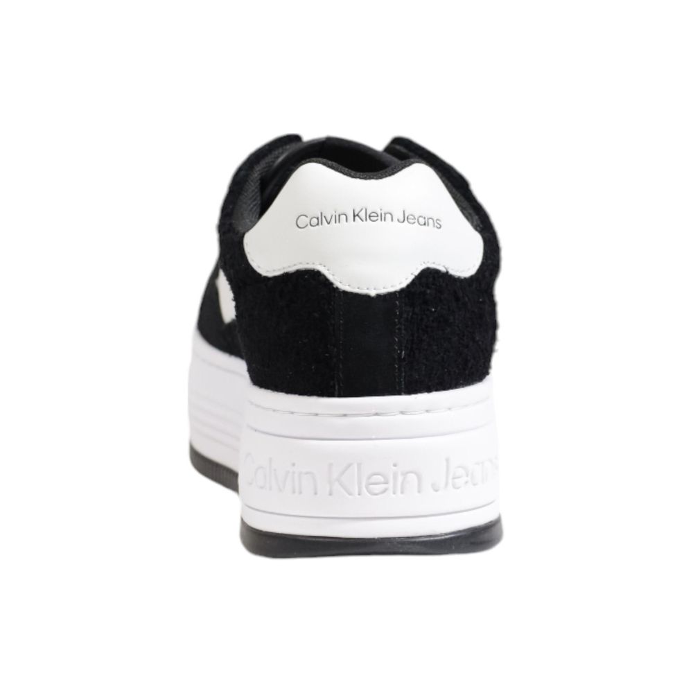 Calvin Klein Jeans Black Leather Platform Sneakers - Luxe Nova
