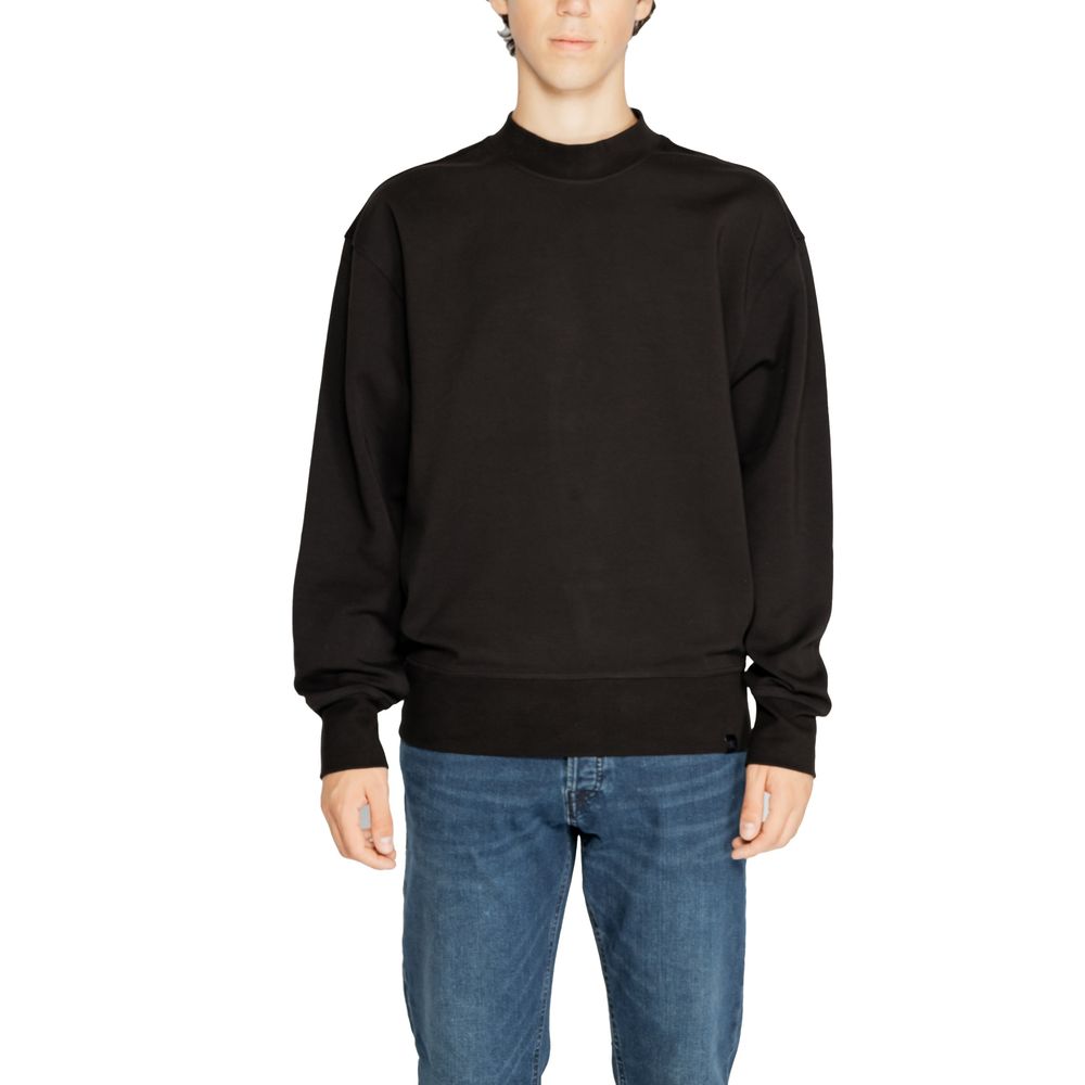 Calvin Klein Jeans Black Recycled Cotton Sweatshirt - Luxe Nova