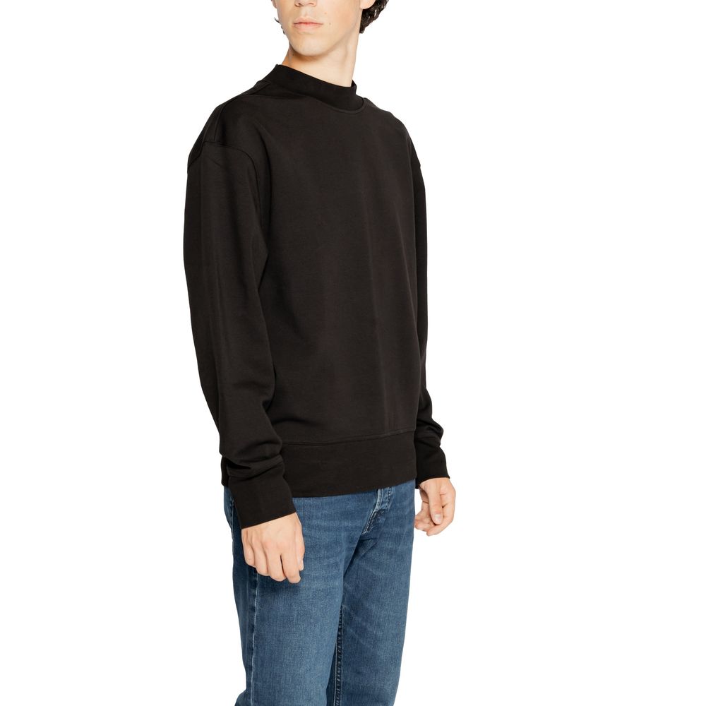 Calvin Klein Jeans Black Recycled Cotton Sweatshirt - Luxe Nova