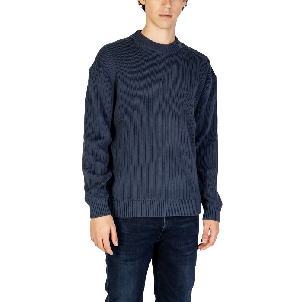 Calvin Klein Jeans Blue Cotton Sweatshirt - Luxe Nova