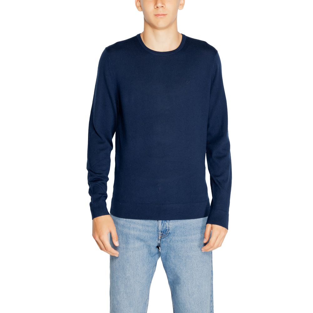 Calvin Klein Blue Recycled Wool Sweatshirt - Luxe Nova