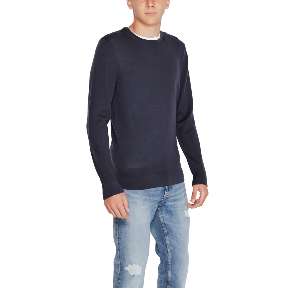 Calvin Klein Blue Recycled Wool Sweatshirt - Luxe Nova