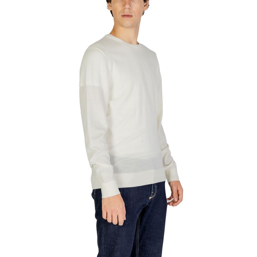 Calvin Klein Cream Recycled Wool Sweatshirt - Luxe Nova