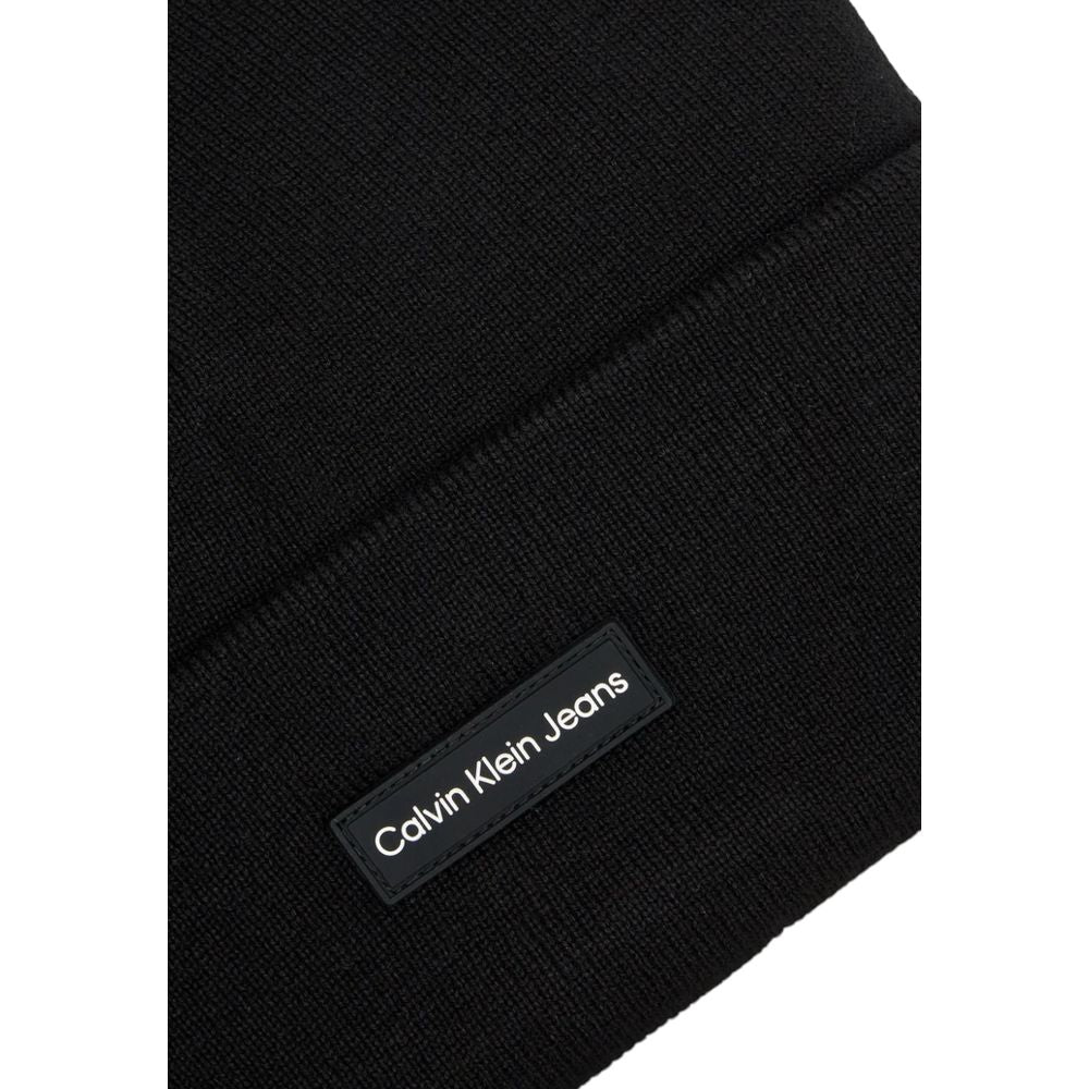 Calvin Klein Jeans Black Recycled Polyester Cap (Baseball Hat) - Luxe Nova