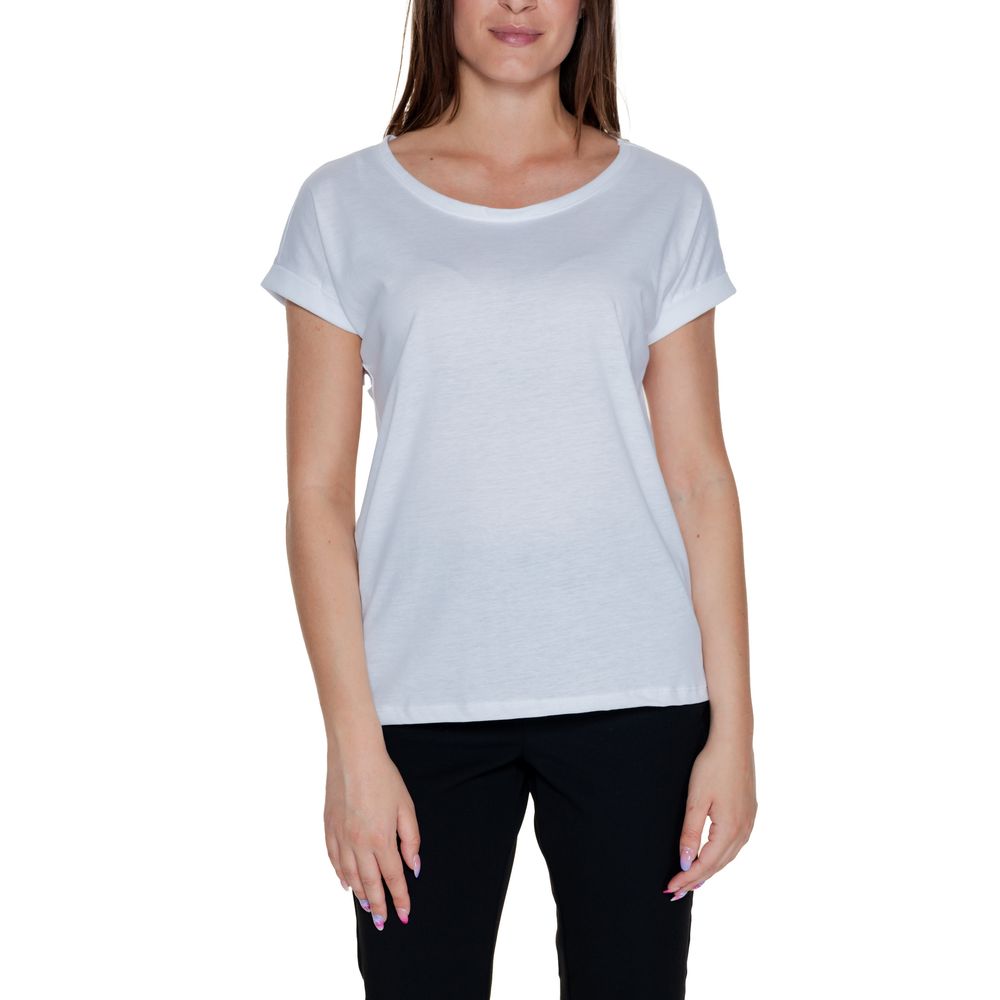 Vila Clothes White Cotton T-Shirt - Luxe Nova