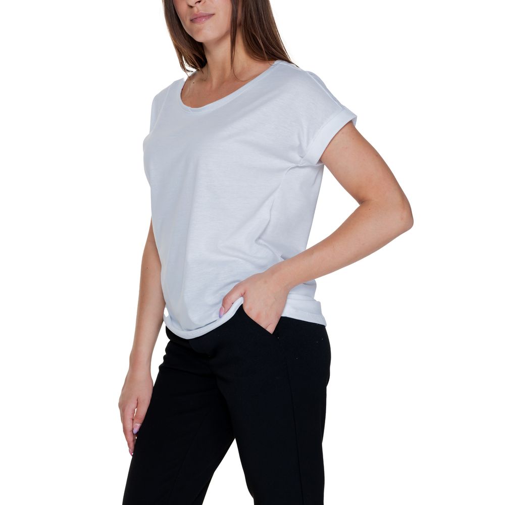 Vila Clothes White Cotton T-Shirt - Luxe Nova