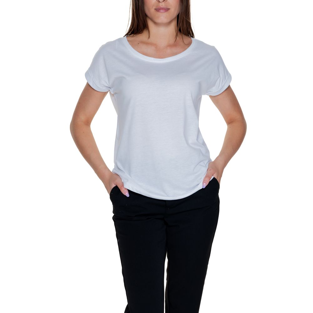 Vila Clothes White Cotton T-Shirt - Luxe Nova