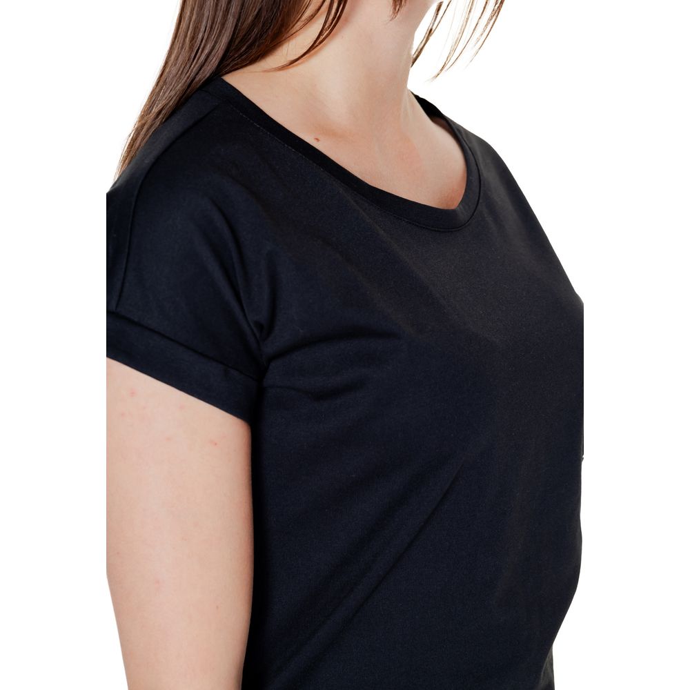 Vila Clothes Black Cotton T-Shirt - Luxe Nova