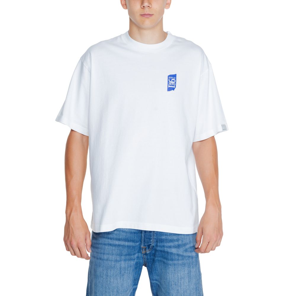 Replay White Cotton T-Shirt - Luxe Nova