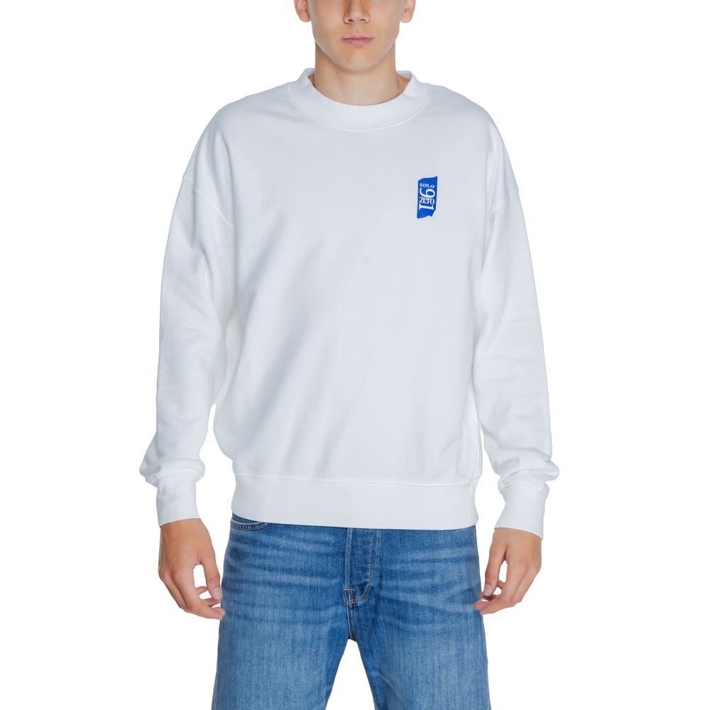 Replay White Cotton Sweatshirt - Luxe Nova