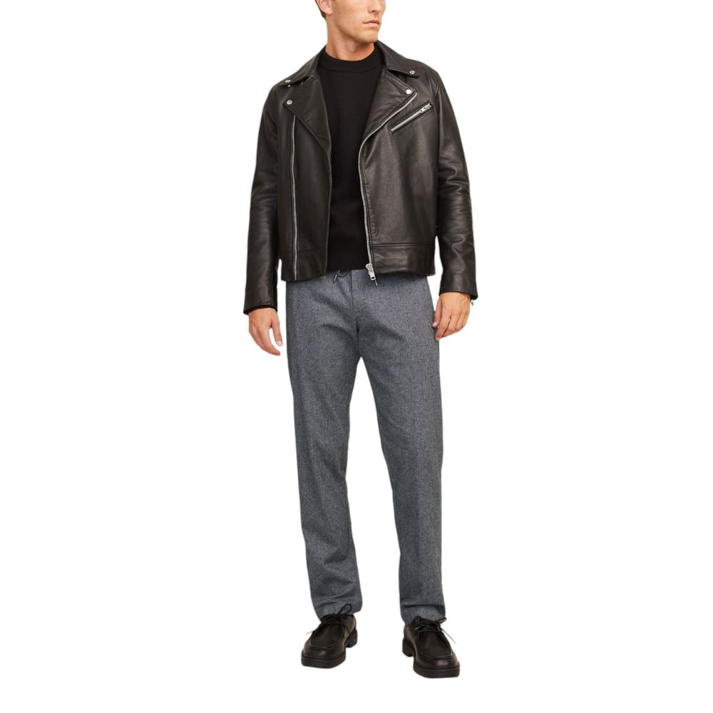 Jack Jones Gray Cotton Casual Pants - Luxe Nova